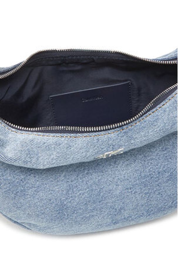 Calvin Klein Torebka Denim Soft Crescent Sm LV04F3207G Niebieski. Kolor: niebieski