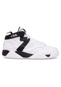 Buty do koszykówki męskie Fila M-Squad biało-czarne. Kolor: biały. Materiał: materiał, skóra, tkanina, syntetyk. Sport: koszykówka