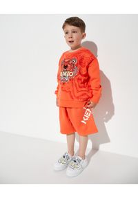 Kenzo kids - KENZO KIDS - Pomarańczowa bluza z haftowanym tygrysem 4-14 lat. Kolor: pomarańczowy. Materiał: materiał. Długość rękawa: długi rękaw. Długość: długie. Wzór: haft. Sezon: lato. Styl: klasyczny #3