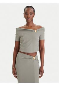 Guess Bluzka W6GP12 K2935 Khaki Regular Fit. Kolor: brązowy #1