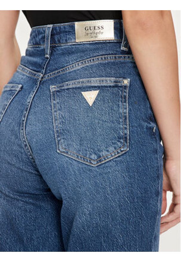 Guess Jeansy W4YA0Q D5DD4 Granatowy Carrot Fit. Kolor: niebieski