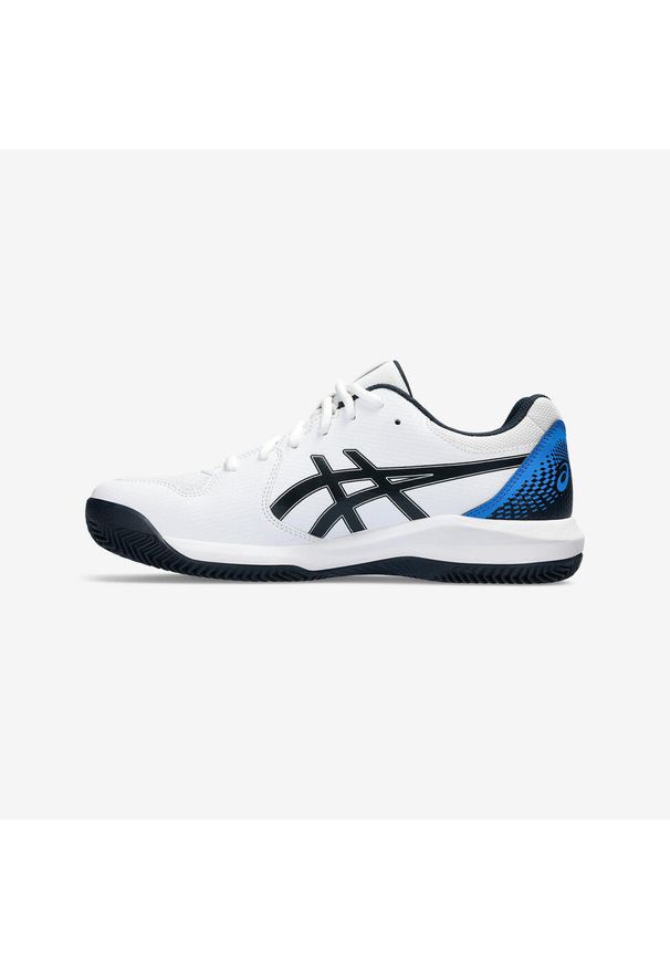 Buty tenisowe męskie Asics Gel Dedicate 8 na mączkę ceglaną. Materiał: syntetyk, skóra. Szerokość cholewki: normalna. Sport: tenis