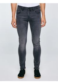Big-Star - Jeansy męskie skinny szare Deric 893. Okazja: na co dzień. Kolor: szary. Styl: casual