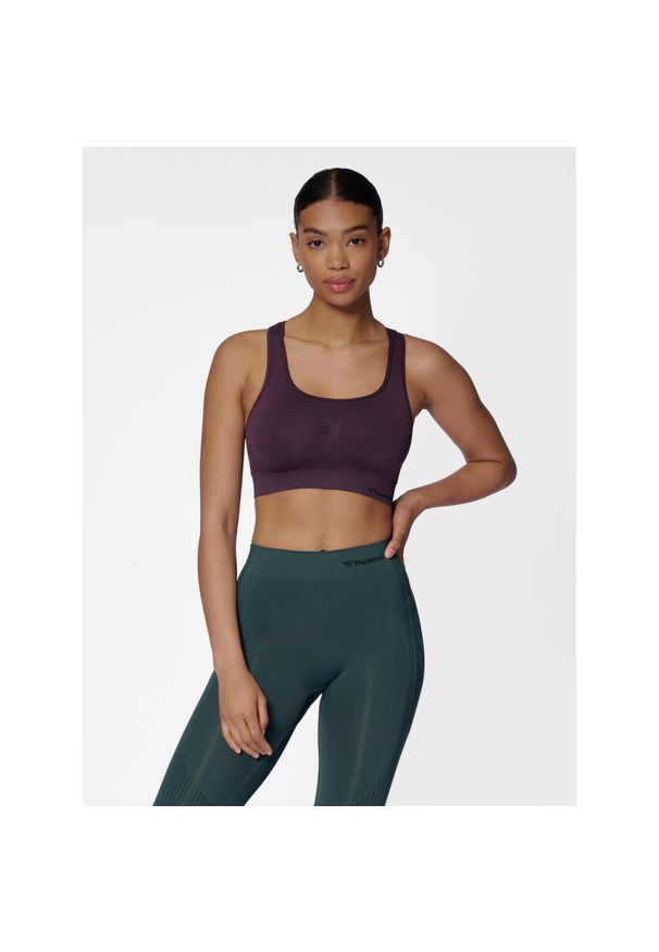 Bezszwowy biustonosz dla kobiet Hummel Shaping. Kolor: wielokolorowy, fioletowy, różowy. Sport: fitness