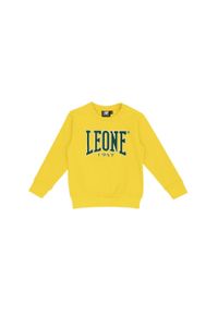 LEONE 1947 APPAREL - Dziecięcy t-shirt Leone College z okrągłym dekoltem. Kolor: żółty. Sport: joga i pilates
