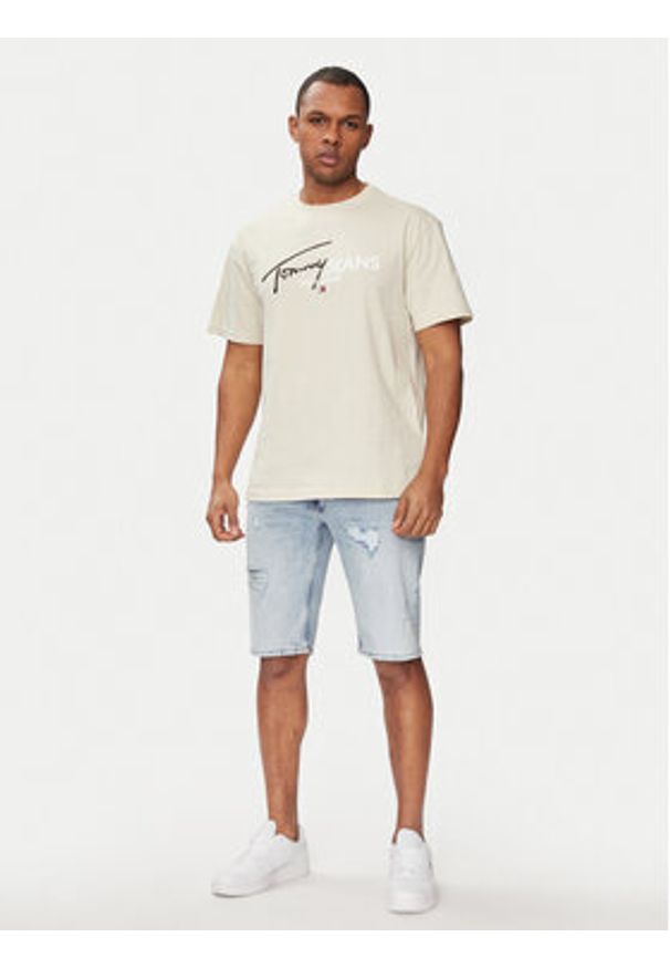 Tommy Jeans Szorty jeansowe Ronnie DM0DM18796 Niebieski Slim Fit. Kolor: niebieski. Materiał: bawełna