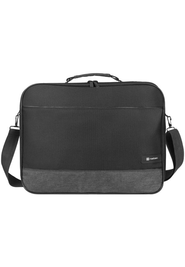NATEC - Torba Natec Impala 2 15.6'' Onyx czarny. Kolor: czarny. Materiał: materiał. Wzór: paski. Styl: biznesowy, klasyczny, elegancki
