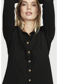 Cellbes - Prążkowana koszula z dżerseju. Kolor: czarny. Materiał: jersey, prążkowany. Długość rękawa: długi rękaw. Długość: długie #7
