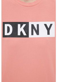 DKNY - Dkny - T-shirt DP1T5894 damski kolor różowy. Kolor: różowy. Wzór: nadruk #2