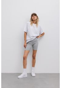 KOLARKI SUZANE JASNO SZARE M - Flawless. Kolor: szary. Materiał: bawełna, elastan, prążkowany, dzianina. Sezon: lato. Styl: wakacyjny, elegancki