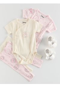 Reserved - Body Kubuś Puchatek 2 pack - pastelowy róż. Kolor: różowy. Materiał: bawełna, dzianina, prążkowany. Wzór: motyw z bajki
