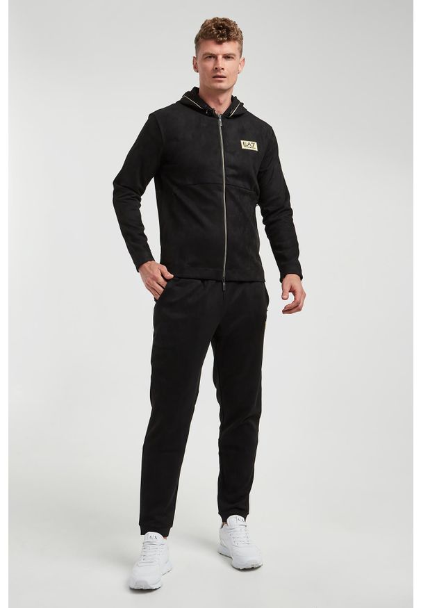 EA7 Emporio Armani - Bluza męska welurowa EA7 EMPORIO ARMANI. Materiał: welur