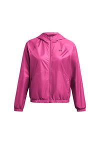 Damska kurtka wodoodporna Under Armour. Kolor: czarny, różowy, wielokolorowy. Materiał: materiał. Sport: bieganie