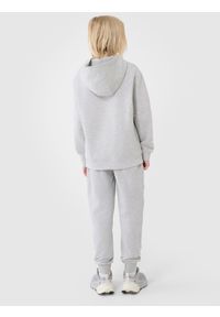 4f - 4F Spodnie dresowe joggery chłopięce - szare 128 (7-8 lat). Okazja: na co dzień. Kolor: szary. Materiał: dresówka. Sezon: lato. Styl: sportowy, casual