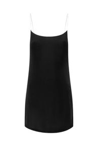 GAUGE81 AMSTERDAM - Sukienka z satynowym wykończeniem Hira. Kolor: czarny. Materiał: satyna. Długość rękawa: na ramiączkach. Typ sukienki: dopasowane. Długość: mini