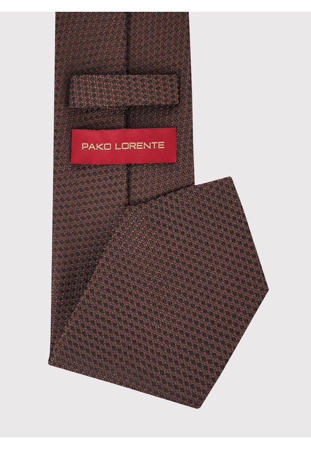 Pako Lorente - PAKO LORENTE - Jedwabny brązowy krawat. Kolor: brązowy. Materiał: jedwab