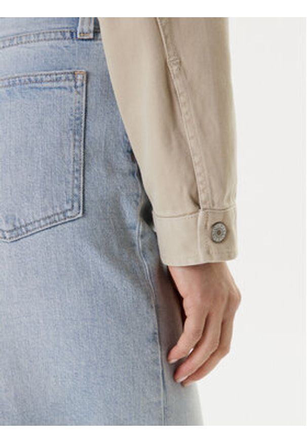 Tommy Jeans Kurtka jeansowa Flag DW0DW21431 Beżowy Regular Fit. Kolor: beżowy. Materiał: bawełna