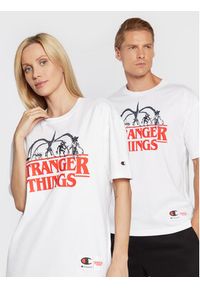 Champion T-Shirt Unisex STRANGER THINGS 217791 Biały Custom Fit. Kolor: biały. Materiał: bawełna #2