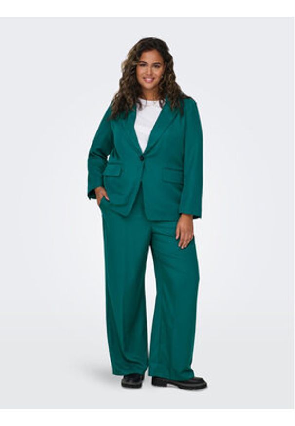 ONLY Carmakoma Marynarka New Frey 15306759 Zielony Regular Fit. Kolor: zielony. Materiał: syntetyk