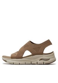 skechers - Skechers Sandały Arch Fit-Brightest Day 119458/MOC Brązowy. Kolor: brązowy. Materiał: materiał #6