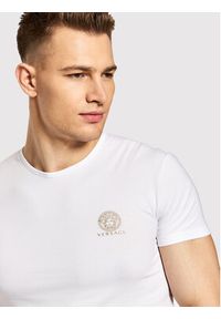 VERSACE - Versace Komplet 2 t-shirtów AU10193 Biały Slim Fit. Kolor: biały. Materiał: bawełna