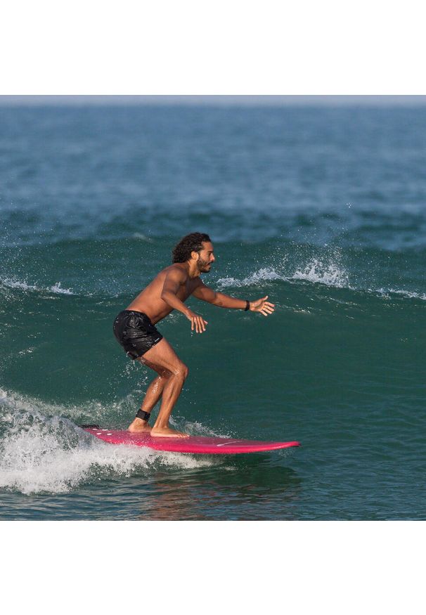 OLAIAN - Spodenki surfingowe męskie Olaian 100 Palmito 15". Kolor: czarny. Materiał: materiał, poliester. Długość: krótkie