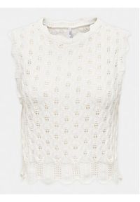 only - ONLY Bluzka Luna 15291602 Écru Regular Fit. Materiał: bawełna, syntetyk #10