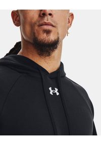 Under Armour UA RIVAL FLEECE HOODIE Bluza męska z kapturem. Typ kołnierza: kaptur. Kolor: czarny. Materiał: polar, materiał, dzianina. Sport: fitness #5