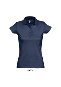 SOL'S - Damska koszulka polo Sol's Prescott. Okazja: na co dzień. Typ kołnierza: polo. Kolor: niebieski. Styl: casual #1
