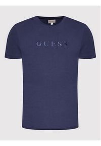 Guess T-Shirt M2BP47 K7HD0 Granatowy Regular Fit. Kolor: niebieski. Materiał: bawełna #4