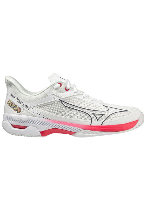 Buty halowe dla kobiet Mizuno Wave Intense Tour 5 AC. Kolor: biały. Model: Mizuno Wave. Sport: tenis