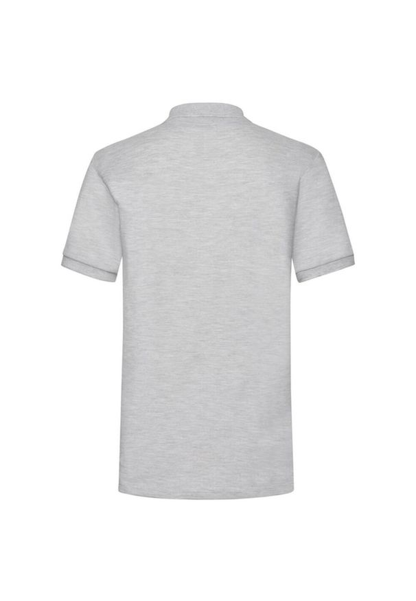 FRUIT OF THE LOOM - Męska Koszulka Polo O Wysokiej Gramaturze. Typ kołnierza: polo. Kolor: szary
