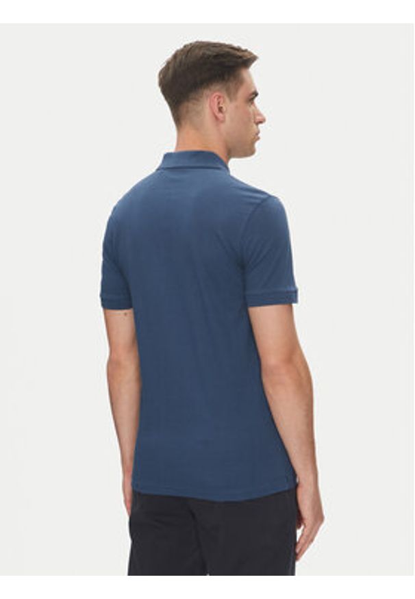 BOSS Polo Passenger 50507803 Niebieski Slim Fit. Typ kołnierza: polo. Kolor: niebieski. Materiał: bawełna