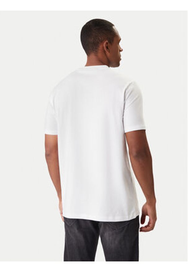 Karl Lagerfeld - KARL LAGERFELD T-Shirt 755047 561221 Biały Regular Fit. Typ kołnierza: dekolt w karo. Kolor: biały. Materiał: bawełna