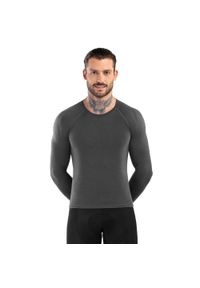SIROKO - Męska podkoszulka rowerowa z wełny Kolarstwo Siroko SRX Compact. Kolor: szary. Materiał: wełna