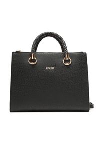 Liu Jo Torebka M Satchel Double AXX010 E0087 Czarny. Kolor: czarny. Materiał: skórzane