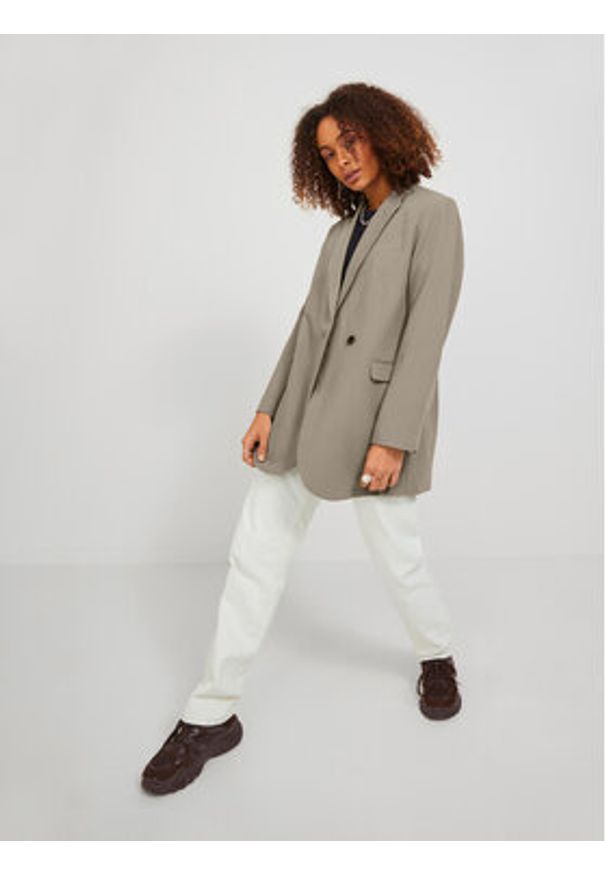 JJXX Marynarka 12200590 Beżowy Regular Fit. Kolor: beżowy. Materiał: syntetyk