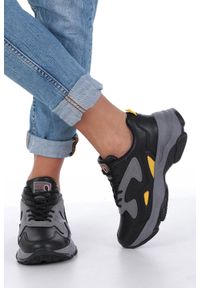 Casu - Czarne buty sportowe sneakersy sznurowane casu ds13003. Kolor: czarny #2