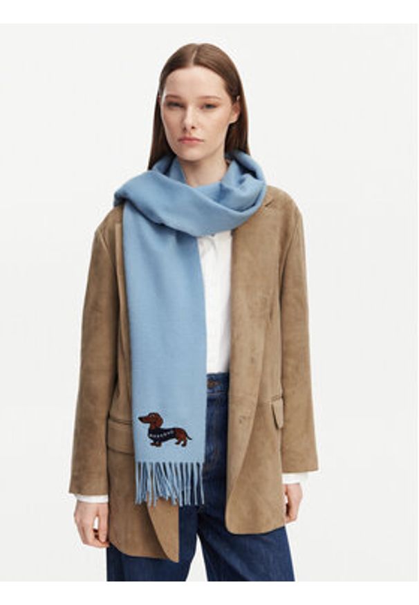 Weekend Max Mara Szalik Fascia 2615541034 Błękitny. Kolor: niebieski. Materiał: wełna