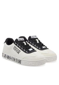 Versace Jeans Couture Sneakersy 78YA3SK6 Biały. Kolor: biały. Materiał: skóra, zamsz #6