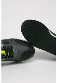 Blauer - Buty. Nosek buta: okrągły. Zapięcie: sznurówki. Kolor: czarny. Materiał: syntetyk, materiał, skóra ekologiczna, guma. Szerokość cholewki: normalna. Obcas: na obcasie. Wysokość obcasa: średni #3