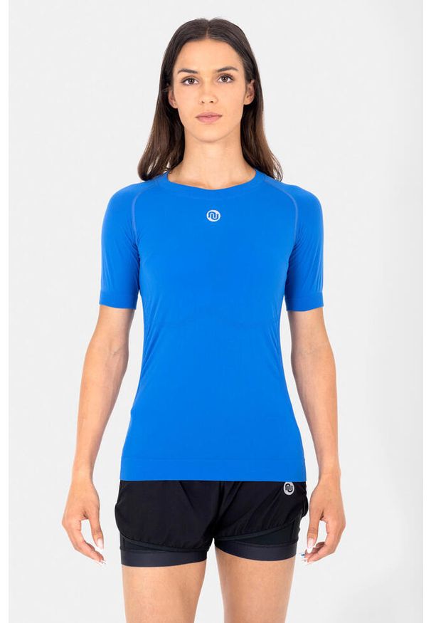 NESSI SPORTSWEAR - Koszulka z krótkim rękawem sportowa damska Nessi Sportswear Ultra. Kolor: niebieski. Długość rękawa: krótki rękaw. Długość: krótkie. Sport: bieganie