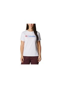 columbia - Columbia Sun Trek W Graphic Tee, damski t-shirt. Kolor: biały. Materiał: elastan, poliester, bawełna. Sport: turystyka piesza