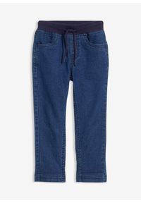 bonprix - Dżinsy termiczne na podszewce z dżerseju, regular fit, straight. Kolor: niebieski