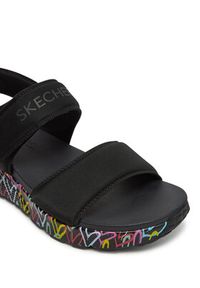 skechers - Skechers Sandały Uno-Sea Of Love 164028/BBK Czarny. Kolor: czarny. Materiał: materiał #3