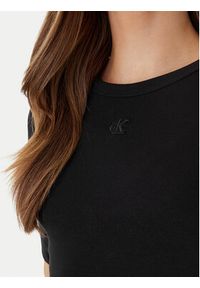 Calvin Klein Jeans Sukienka codzienna LV047D217G Czarny Slim Fit. Okazja: na co dzień. Kolor: czarny. Materiał: bawełna. Typ sukienki: proste. Styl: casual #3