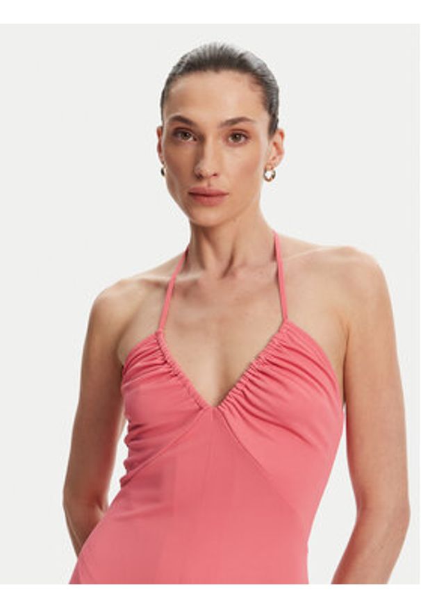 Silvian Heach Sukienka letnia Madev GPP25330VE Różowy Slim Fit. Kolor: różowy. Materiał: syntetyk. Sezon: lato