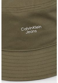 Calvin Klein Jeans kapelusz bawełniany kolor zielony bawełniany K50K508973.PPYY. Kolor: zielony. Materiał: bawełna #4