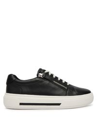 Clarks Sneakersy Hollyrose Zip 26185913 Czarny. Kolor: czarny. Materiał: skóra #1