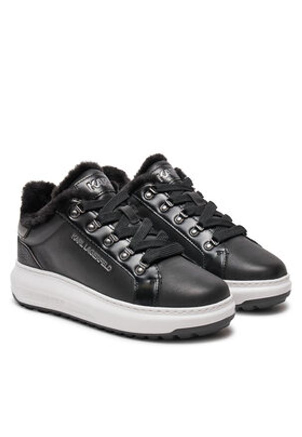 Karl Lagerfeld - KARL LAGERFELD Sneakersy KL67544 Czarny. Kolor: czarny. Materiał: skóra